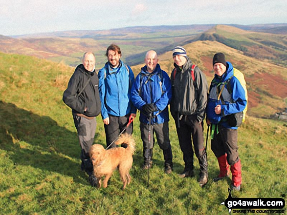 Mozzer, Rob, Jimbles, Big Truck and me on the Hollins Cross ridge below summit of Mam Tor