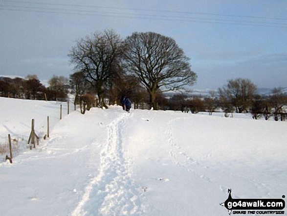 Snowy fields East of Spring House Farm between Castleton and Hope