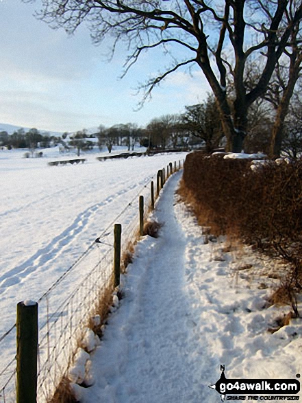 Snowy fields near Spring House Farm between Castleton and Hope