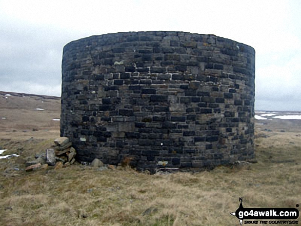 Walk sy125 Dead Edge End, Britland Edge Hill and Snailsden from Winscar Reservoir, Dunford Bridge - Woodhead Railway Tunnel Air Shaft