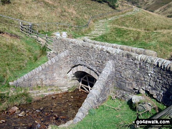 The footbridge carrying The Pennine Way at the foot of Jacob's Ladder (Edale)