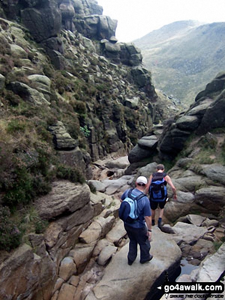 Descending Grindsbrook Clough