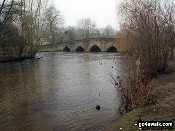 Walk d206 Monsal Dale and Ashford in the Water from Bakewell - The River Wye at Bakewell