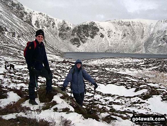 Douglas and Tom at an icey Loch Brandy