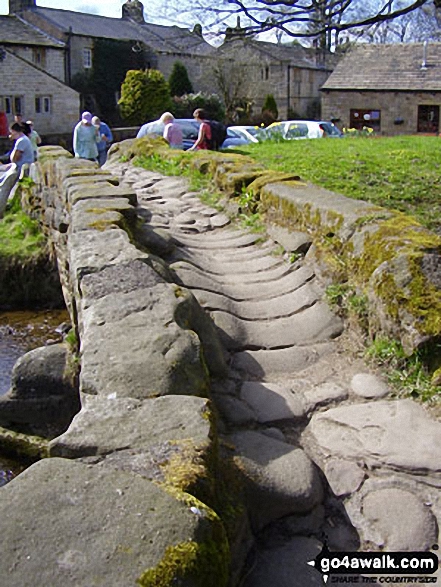 On the ancient packhorse bridge at Wycoller