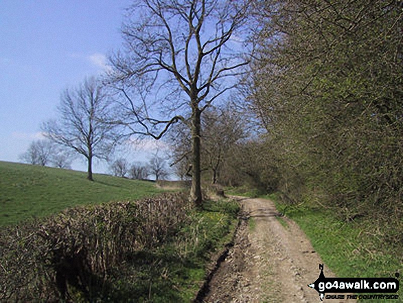 Walk d157 The Limestone Way, Birchover and Anthony Hill from Elton - Clough Lane near Birchover