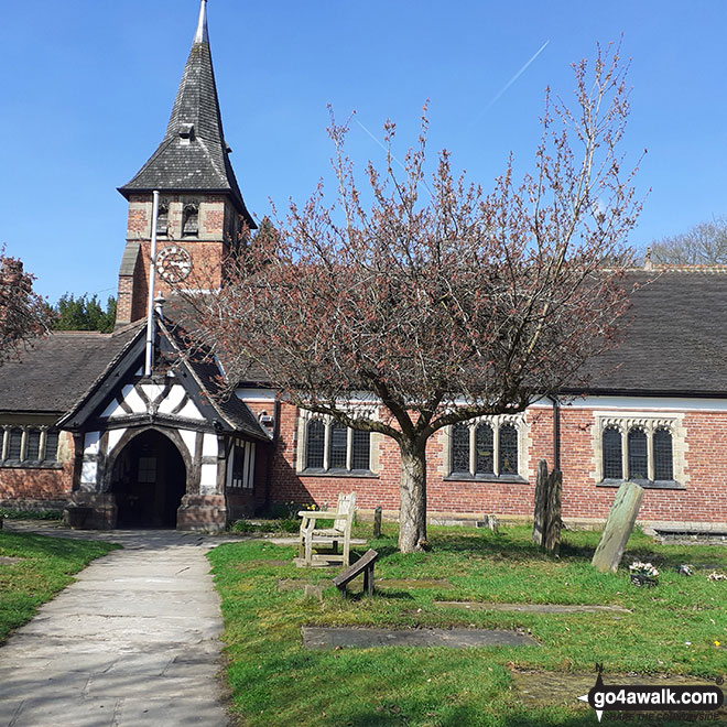 Walk ch235 Newchurch Common from Whitegate - St. Mary's Church, Whitegate