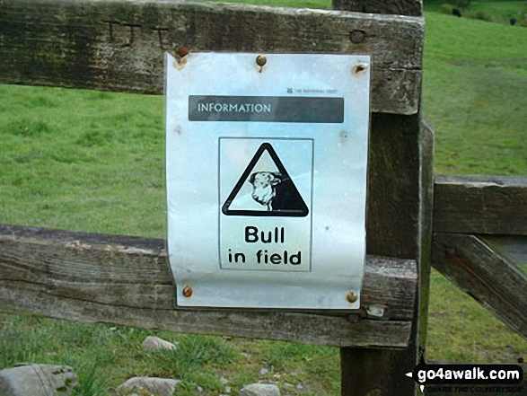 Sign in a field near Loughrigg Tarn