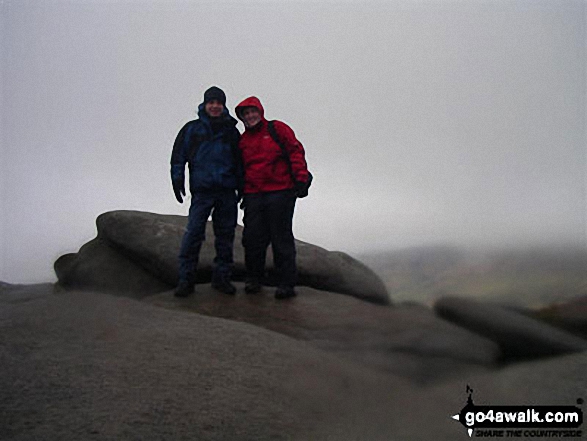 Me and my buddy Paul on Kinder Scout in Peak District Derbyshire England