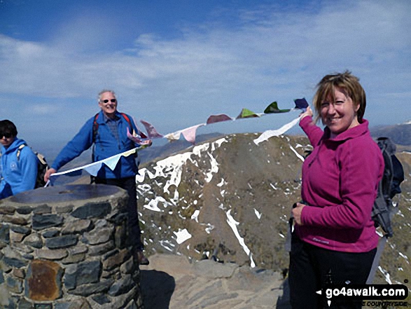 Walk gw107 Snowdon and Yr Aran from Rhyd-Ddu - On the summit of Snowdon (Yr Wyddfa)