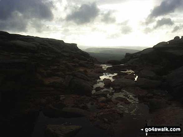 The River Kinder just before it tumbles down Kinder Downfall