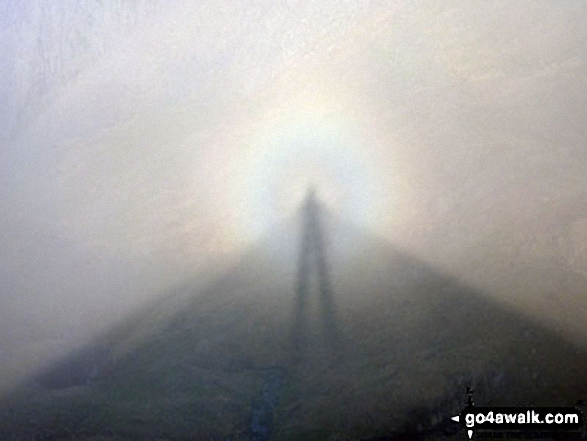 Walk c459 The Greater Newlands Horseshoe from Hawes End - Brocken Spectre seen from the summit of Dale Head (Newlands)