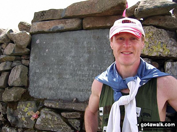 On summit of Scafell Pike in May 2010