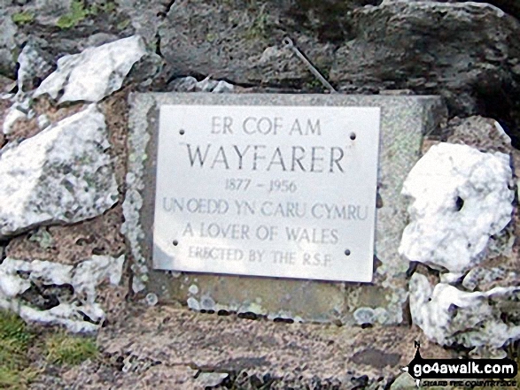 Wayfarer Memorial on the summit of the Pen Bwlch Llandrillo pass