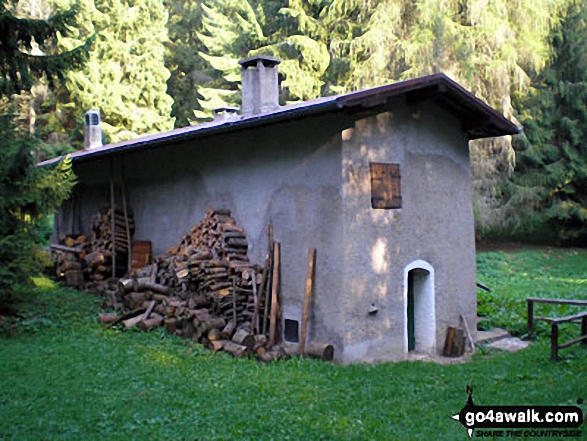 Col di Piombi mountain refuge hut on the lower slopes of Monte Baldo