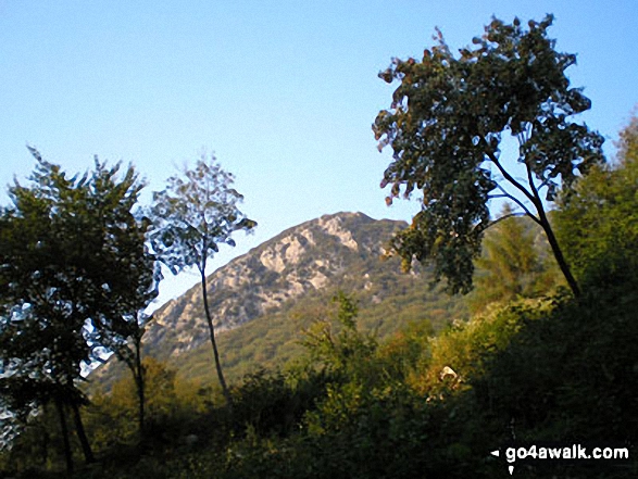 Walk ve138 Cime di Ventrar (Monte Baldo) and Capitello San Valentino from Malcesine - Cime di Ventrar from near Il Signor on the lower slopes of Monte Baldo