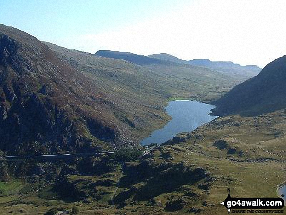 Pen yr Ole Wen, Llyn Ogwen and Nant y Benglog from Y Garn (Glyderau)