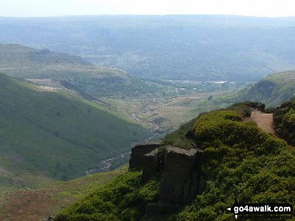 Bleaklow, Woodhead and Crowden from Black Chew Head (Laddow Rocks)