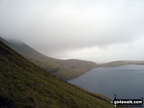 Walk po123 Fan Hir, Fan Brycheiniog, Picws Du (Bannau Sir Gaer), Waun Lefrith (Bannau Sir Gaer) and Garreg Las from Glyntawe - Llan y Fan Fawr from Fan Brycheiniog