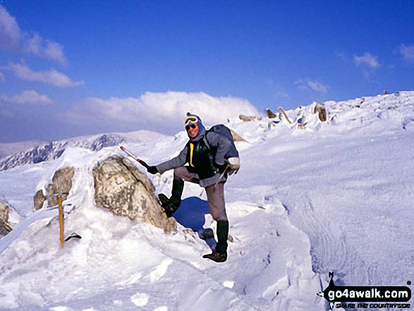 Me And My Ice Axe on Glyder Fach in Snowdonia Gwynedd Wales