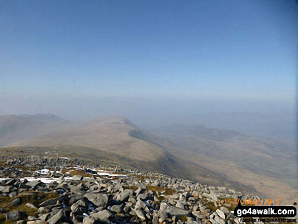 Walk gw103 Cadair Idris (Penygadair), Cyfrwy and Gau Graig via The Minffordd Path - Tyrrau Mawr (Craig-las) from Cyfrwy