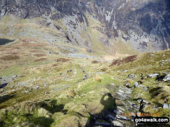 Walk gw142 Cadair Idris (Penygadair)  via The Minffordd Path - On the Minffordd Path near Craig Lwyd