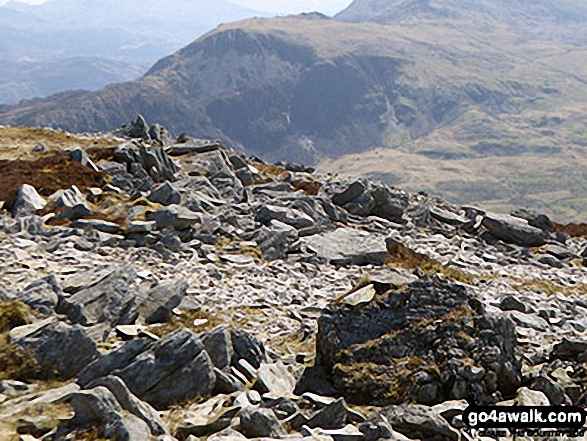 The summit of Craig Cwm Silyn with Moel Lefn in the background