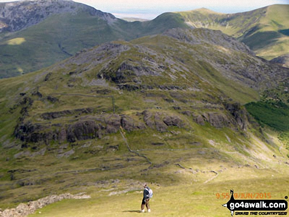 Walk gw192 Moel Hebog from Beddgelert - In Bwlch Meillionen