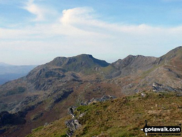 Moelwyn Bach, Bwlch Stwlan, Craigysgafn and Moelwyn Mawr from near Rhosydd Quarry