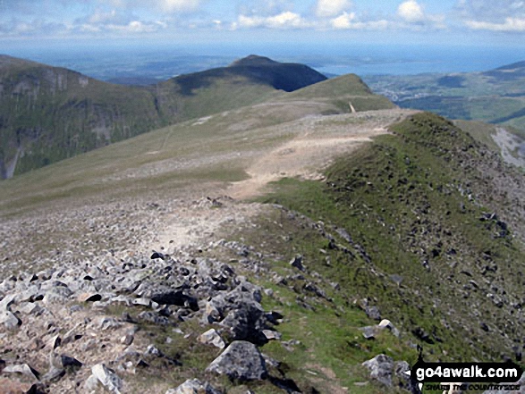 The shoulder of Elidir Fawr, Carnedd y Filiast (Glyderau), Mernedd Perfedd and Foel-goch from Y Garn (Glyderau)