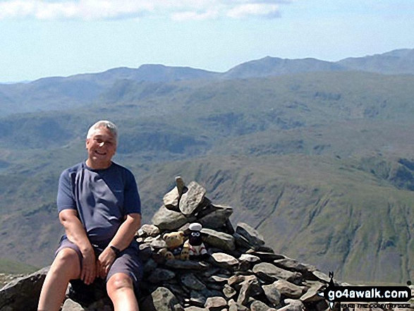 Me & Furry Companions Shaun & Tetley on Dollywaggon Pike in The Lake District Cumbria England