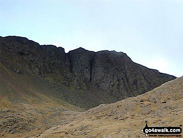 Walk c210 The Old Man of Coniston from the Walna Scar Road, Coniston - Dow Crag from the path to Goat's Water