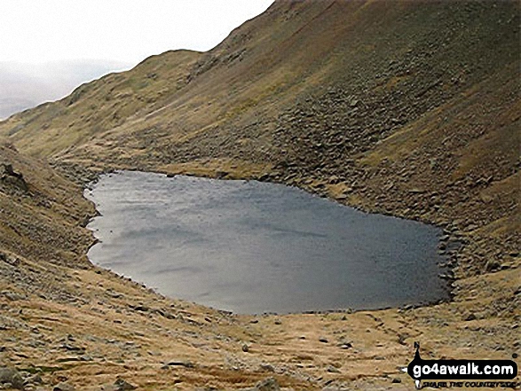 Walk c179 The Seathwaite Round from Seathwaite (Duddon Valley) - Goat's Water from Goat's Hawse