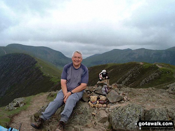 Me And My Furry Walking Companions on Causey Pike in The Lake District Cumbria England