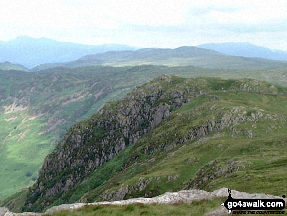 Walk c369 High Raise, Ullscarf and Grange Fell from Rosthwaite - Eagle Crag from Sergeant's Crag