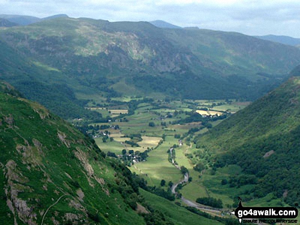 Walk c369 High Raise, Ullscarf and Grange Fell from Rosthwaite - Borrowdale from Eagle Crag