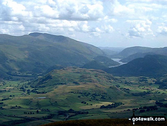 Helvellyn (left) High Rigg (foreground) and Thirlmere from Lonscale Fell