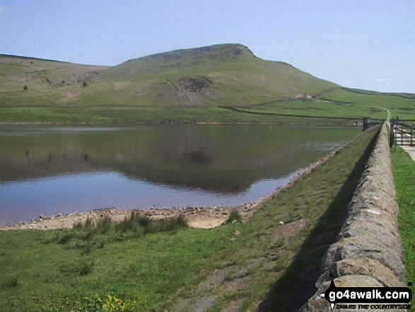 Walk ny167 Ryelstone Fell, Sharp Haw and Rough Crag from Embsay - Embsay Reservoir with Embsay Crag beyond