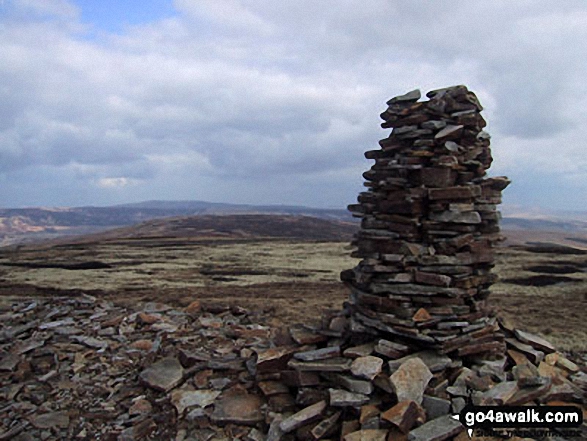 Beacon on the top of Fountains Fell