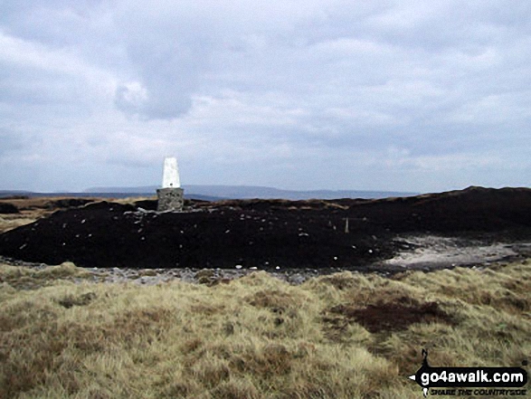 Trig point on the summit of Darnbrook Fell