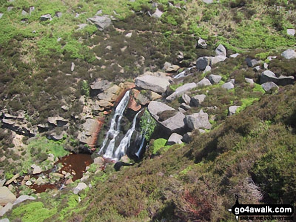 Walk ny167 Ryelstone Fell, Sharp Haw and Rough Crag from Embsay - Waterfall Gill Beck