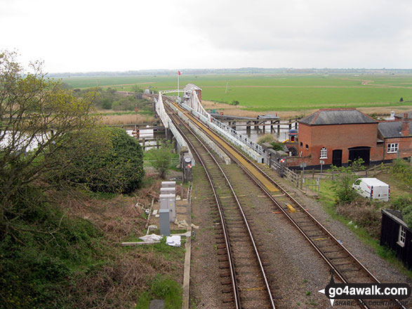 Walk nf160 Berney Mill from Reedham - Reedham Swing Bridge, Reedham