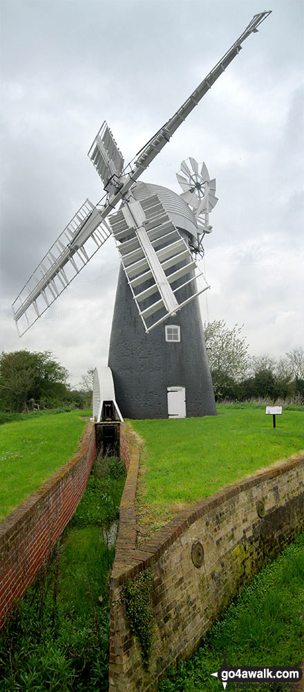 Walk nf160 Berney Mill from Reedham - Polkey's Drainage Mill