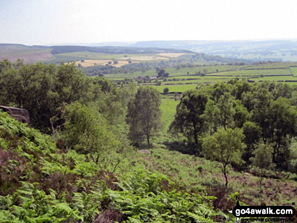 Walk d297 Birchen Edge, Nelson's Monument and Wellington's Monument from Baslow - The view from Birchen Edge summit