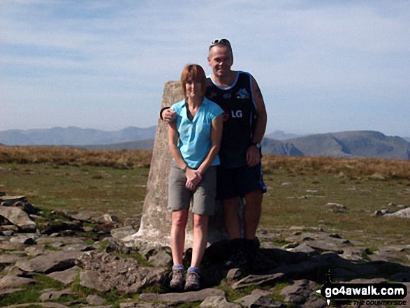 Walk c427 Helvellyn via Striding Edge from Patterdale - On the summit of Helvellyn