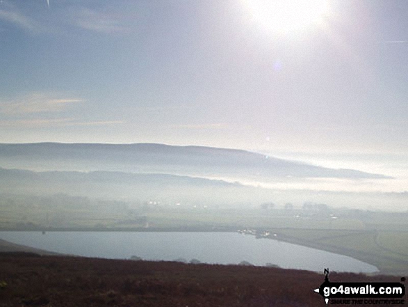 Walk ny167 Ryelstone Fell, Sharp Haw and Rough Crag from Embsay - Embsay Reservoir from Embsay Moor