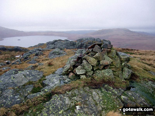 Walk c462 The Devoke Water Fells from Birker Fell - Devoke Water from Seat How (Birker Fell) summit