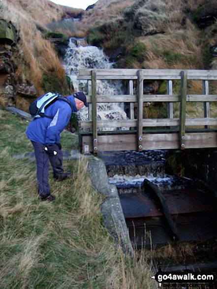 My mate Mike inpspecting Drainwater Workings on Binn Moor