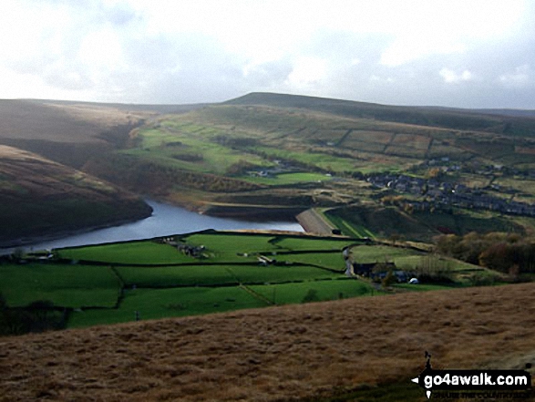 Butterley Reservoir and Marsden from Binn Moor