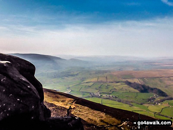 Walk ny121 Simon's Seat from Barden Bridge, Wharfedale - Looking WNW from the summit of Simon's Seat (Wharfedale)